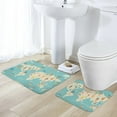 thumbnail image 5 of Animals, Map Of The World Bathroom Rugs Set 2 Pieces, Bathroom Set - Quick Drying Bath Mat And U-Shaped Toilet Rug, Water Absorbent Bath Carpet For Bedroom Floor Living Room, Machine Washable, 5 of 6