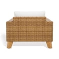 thumbnail image 6 of SAFAVIEH Couture Margarita Wicker Patio Armchair, Natural/White, 6 of 11