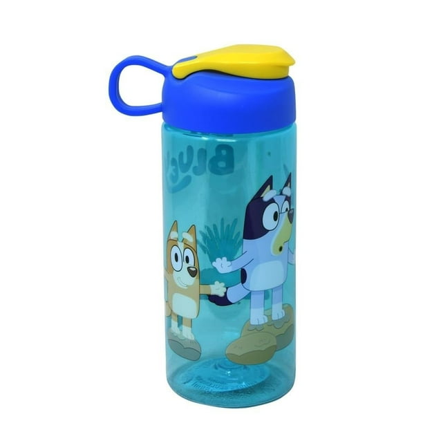 Botella de agua Zak Designs Bluey con tapa abatible de 450 ml