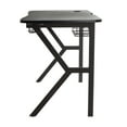 thumbnail image 4 of Atlantic Spectrum Gaming Desk with LED Lighting and Cable Management Tray, 29.75" H, Carbon Fiber Black, 4 of 7