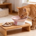 thumbnail image 4 of Pink Bow Ceramic Bowl with Cute Bowtie for Food Water， Dish Pets Feeding Bowls Suitable for Small Cat Dogs Pink, 4 of 6