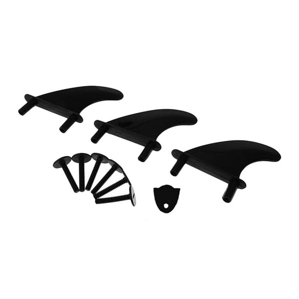 3 piezas de aletas de tabla de surf de superficie blanda para surfear en verano, suministros para tablas de surf de superficie blanda, aletas de propulsión Negro