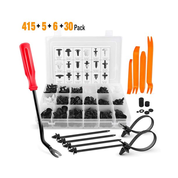 415Pcs Assorted Car Body Plastics Push Retainer Pin Rivet Fasteners