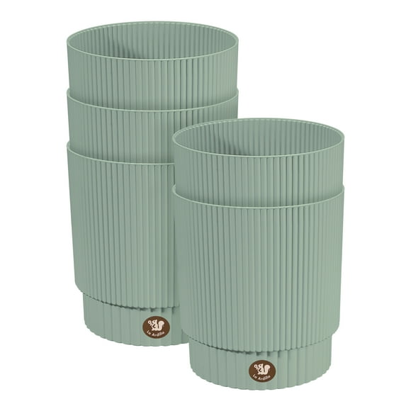 Set 5 Macetas Altomonte Redondas D19cm Con Rejilla Interna (Azul oasis)