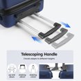 thumbnail image 5 of Hard Expandable Luggage Sets with Double Spinner Wheels, TSA Lock, 3-Piece Suitcase Sets, Dark Blue, 5 of 11