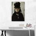 thumbnail image 2 of ARTCANVAS Berthe Morisot with a Bouquet of Violets 1872 Canvas Art Print by Edouard Manet - Size: 26" x 18" (1.50" Deep), 2 of 9