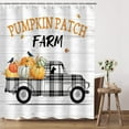 thumbnail image 3 of Fall Shower Curtain for Bathroom Autumn Holiday Thanksgiving Truck Pumpkin Shower Curtain Farmhouse Rustic Country Bathroom Decor Fabric 72Wx72H, 3 of 6