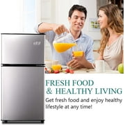 3.5cu.ft Compact Refrigerator Mini Fridge with Freezer, Krib Bling Small Refrigerator with 2 Door
