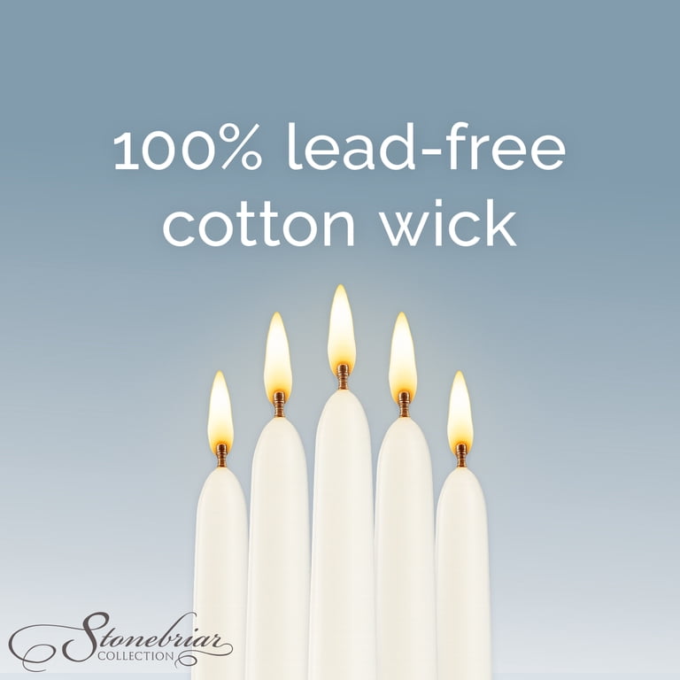Stonebriar White Taper Candles, 10-Pack, 7-Hour Burn photo 6