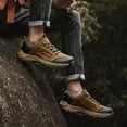 thumbnail image 2 of Dakaela Men's Hiking Shoes Waterproof Fashion Walking Sneakers Outdoor Casual Workout Trekking Climbing Running Shoes Khaki 7.5, 2 of 9