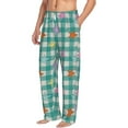 thumbnail image 2 of Uemuo Starfish On Checkered Background Pattern Men's Wide Leg Palazzo Lounge Pants with Pockets Light Weight Loose Comfy Casual Pajama Pants-XX-Large, 2 of 9