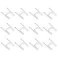 thumbnail image 2 of 1 Set 25Pcs 30mm Double Nail Wire Cable Clips Practical Wire Clips (White), 2 of 8