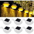 thumbnail image 3 of [6 piezas] Luces solares Luz de pared de jardín solar a prueba de agua Iluminación de canalón, luz de camino solar para casa, cerca, jardín Jormftte MZQ-0837, 3 of 7