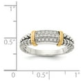 thumbnail image 4 of 14K Two-Tone Gold Ring Band Diamond Yellow Round White, 4 of 5