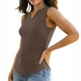 thumbnail image 7 of Timegard Going out Tops for Women Sleeveless V Neck Slim Fitting Tops Ribbed Tank Tops Solid Color Casual, 7 of 7