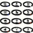 thumbnail image 3 of NICKSUN Zodiac Bracelet for Men Women, Natural Black Onyx Stone Star Sign Constellation Horoscope Bracelet Gifts, 3 of 7