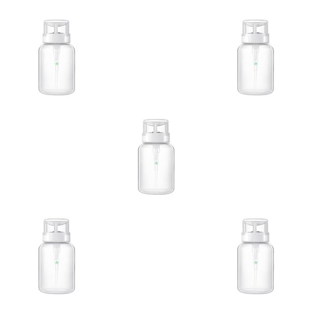 Vogacara 200ML Nail Art Pump Dispenser Empty Pumping Spray Bottle Liquid Lid with Gear Accessories Container Remover Travel Women Type2 NO2