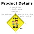 thumbnail image 2 of Kids Plastic Crossing Sign - 10 Inch X 10 Inch Xing Sign Gift Children Fun Play Family Room Decor Humor School Party Energetic Creative Cute, 2 of 4