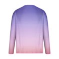 thumbnail image 3 of LNWUY Men's Plus Size Crew Neck Long Sleeve Pullover Gradient Contrast Color Quick Dry Athletic Workout Gym Breathable Sweatshirt Top Pink XXXXL, 3 of 3