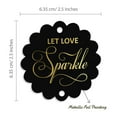thumbnail image 6 of Inkdotpot 100 Pack Let Love Sparkle Wedding Favor Paper Tags Craft Real Gold Foil Hang Tags, 6 of 7