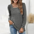 thumbnail image 2 of Women Blouses Long Sleeve with Lace Trim Dry Wick Shirts Women Long Sleeve Ladies Athletic Tops Short Womens Fitted Jumpsuit Dress Blouse for Elegant Womens Tees Loose Fit 1950s Ladies Grey M, 2 of 5