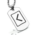 thumbnail image 1 of Stainless Steel Elder Futhark Kenaz Rune Dog Tag Pendant Necklace, 1 of 3