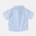 thumbnail image 3 of Kogui Boys Shirts Toddler One Pack Baby Boys Short Sleeve Shirts Button Down Top Outwear Clothes 5T 6T (Light Blue,5-6 Years), 3 of 8