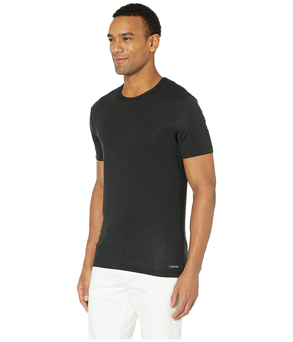 Calvin Klein Men's Launch CK Ultra Soft Modal Crew Neck T-Shirt, White,  Small 
