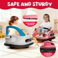 thumbnail image 4 of Kids Bumper Car, 12V Ride on Toy with Remote Control, Electric Bumper Car Ride on for Girls Boys Ages 2-5, 360 Degree Spin, Bluetooth, Light, Seat Belt, Pink, 4 of 7