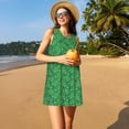 thumbnail image 3 of Balery Tennis Rockets And Balls Vestidos de verano para mujer con estampado: vestido holgado sin mangas, vestido playero informal y cómodo para días calurosos., 3 of 7