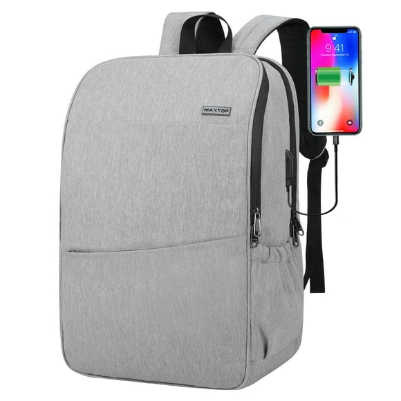 Mochila para portátil MAXTOP Deep Storage con USB de 17 pulgadas resistente al agua