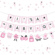 Bbq Baby Shower Decorations for Girl Pink, It's A Baby Q Banner Baby Q Garland, BBQ Party Supplies Baby Q Shower Decorations Barbecue Baby Shower Decor