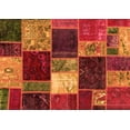 thumbnail image 1 of Ahgly Company Indoor Rectangle Patchwork Orange Transitional Area Rugs, 2' x 4', 1 of 4
