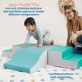 thumbnail image 5 of ECR4Kids SoftZone Junior Mix n' Match Ramp 360 Degree Climber, Beginner Playset, Seafoam, 2-Pack, 5 of 9