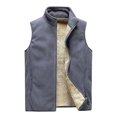 thumbnail image 2 of Chaleco de forro polar Calentador corporal Chaqueta sin mangas Chaleco con cremallera y forro de sherpa, 2 of 4