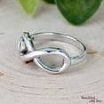 thumbnail image 4 of Oxidized Solid 925 Sterling Silver Infinity with Heart Accented Promise Ring, Infinity Loop Heart Anniversary Ring, Womens Statement Ring Ring Size-9.5, 4 of 6