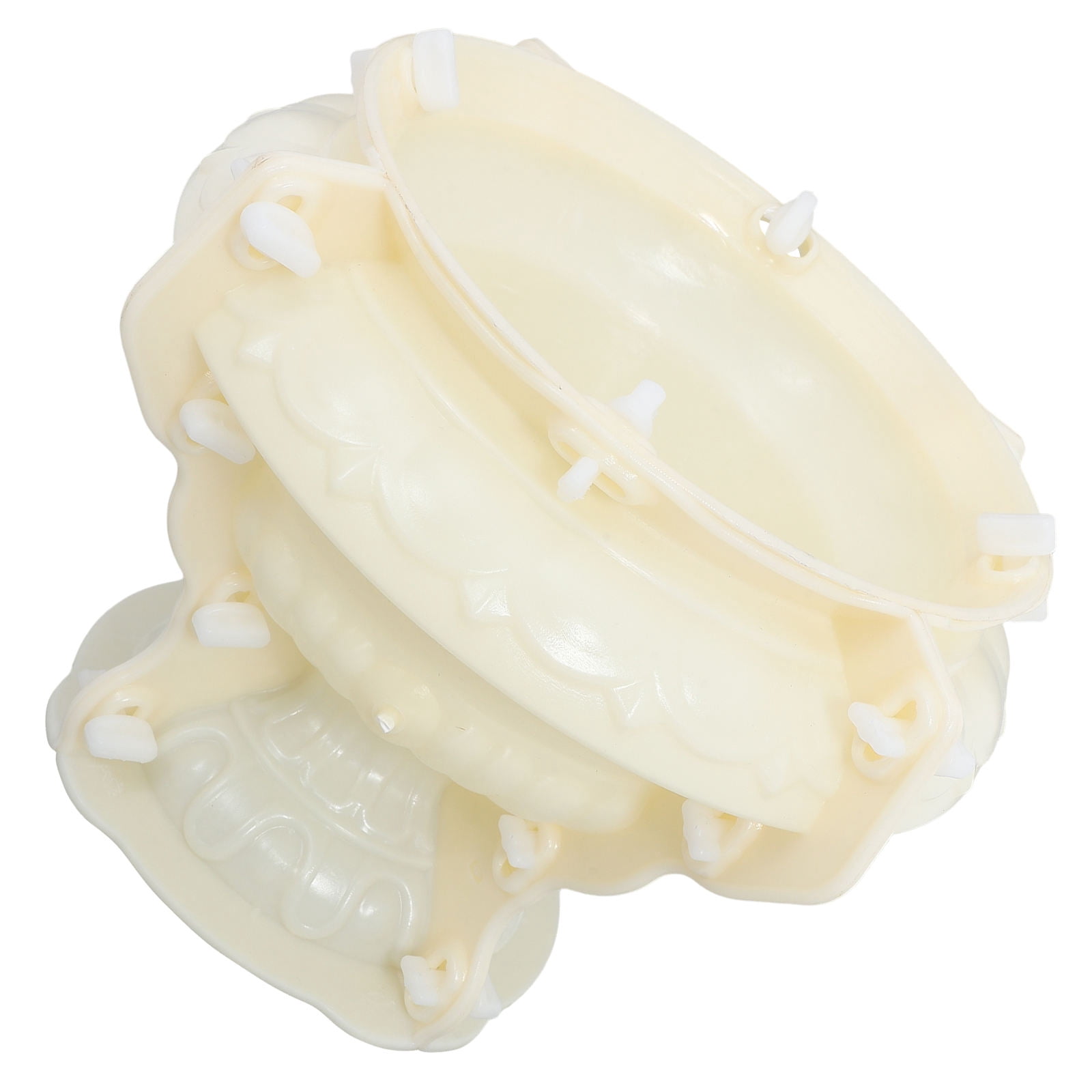 Raindrops Round Concrete Planter Mold Set for Gardening Projects, Khaki Plastic, 1 Piece Kit