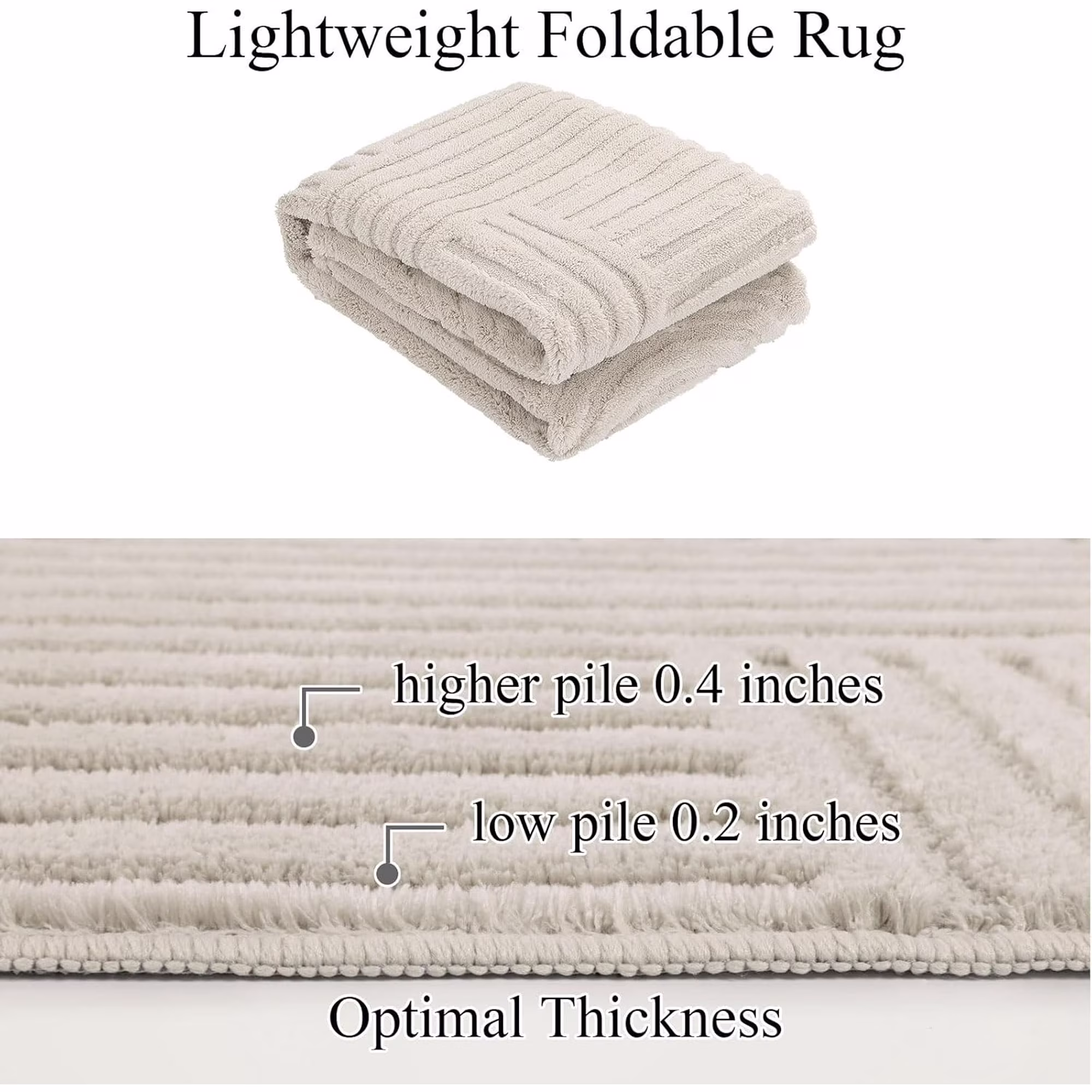 thumbnail image 5 of Vaukki 8'x10' Area Rugs for Living Room, Non Slip Washable Area Rug, Modern Indoor Floor Carpet for Bedroom, Beige, 5 of 6