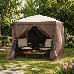 Pop up Gazebo Tent 6X6ft Screen Tent with Mesh Windows