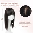 thumbnail image 2 of Hair Toppers for Women with Bangs 6.5"x6.5" Large Coverage, Realistic Scalp Hairs Pieces for Women with Thinning Hairs Synthetic Hairs Topper Wiglets Add Hair Volume 16inch, 2 of 6