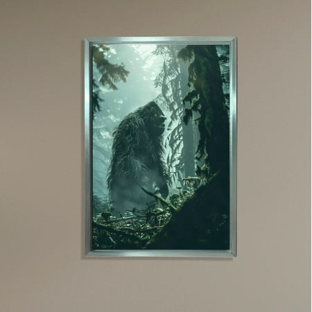 Bigfoot Sasquatch Forest Wall Art, Cryptid Mythical Creature Poster, Mysterious Woodland Artwork, Dark Fantasy Home Decor, Size 8x12 UNFFRAMED F03.1.8l1636