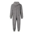 thumbnail image 6 of Adult Hooded Onesie Pajamas Non-Footed One Piece Sleepwear for Men Color: Light Gray Size: XXXXXL, 6 of 6