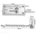 thumbnail image 4 of Cerradura de seguridad de puertas con cadena de acero inoxidable, cerradura antirrobo plateada, deslizante sólido para casa, Hotel, protección confiable para la familia, 1 Uds., 4 of 4
