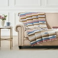 thumbnail image 2 of Barefoot Bungalow Painted Desert Reversible Southwestern Throw Blanket, Sapphire, 2 of 5