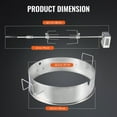 thumbnail image 4 of VEVOR Kit de Rôtissoire pour Barbecue 22 Pouces Grills à Charbon Acier Inoxydable, 4 of 9