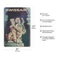thumbnail image 2 of Europe - Swissair - Vintage Airline Travel Poster by Nikolaus Schwabe c.1961 - 8 x 12 inch Vintage Wood Art Sign, 2 of 4