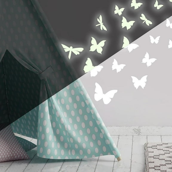 Butterflies & Dragonflies Glow in the Dark Wall Decals