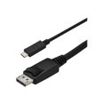 thumbnail image 2 of StarTech.com 9.8ft/3m USB C to DisplayPort 1.2 Cable 4K 60Hz, USB-C to DisplayPort Adapter Cable HBR2, USB Type-C DP Alt Mode to DP Monitor Video Cable, Compatible w/ Thunderbolt 3, Black - USB-C Male to DP Male (CDP2DPMM3MB) - External video adapter - STM32F072CBU6 - USB-C - DisplayPort - black, 2 of 4