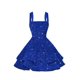 thumbnail image 1 of Vestido de bienvenida Dessiny Pantalón corto evasé con lentejuelas azul real, 1 of 8