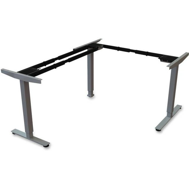 Lorell LLR99850 Sit & Stand Desk Silver Thirdleg Add on Kit - Black